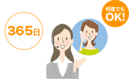 おまかせサポート専門スタッフに何度でも相談できる!